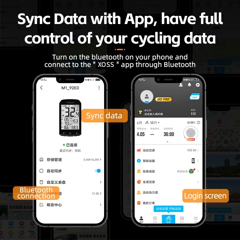 ROCKBROS/cycplus M1 เครื่องวัดระยะทาง GPS ไร้สาย และตัวแปลงความถี่ สําหรับรถจักรยาน MTB — صورة 6