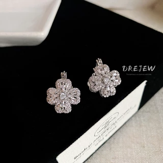 DREJEW แฟชั่นเกาหลี เพทาย ดอกไม้ ต่างหู ส่วนบุคคล ใหม่ ต่างหู เบา หรูหรา ต่างหูแพ้ง่าย