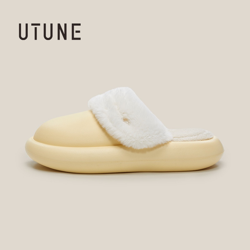 UTUNE รองเท้าแตะ ผ้าฝ้าย กันน้ํา น้ําหนักเบา ถอดออกได้ สําหรับผู้หญิง