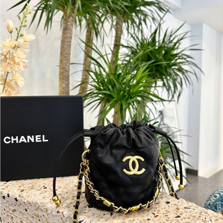 Chanel Chanel Show mini Bucket Bag กระเป ๋ าสะพายข ้ างแฟชั ่ น