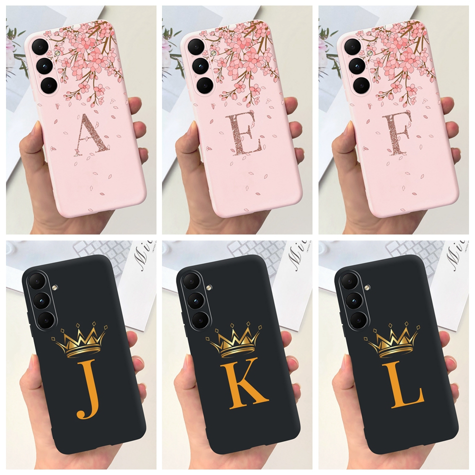 เคสโทรศัพท์ซิลิโคน TPU แบบนิ่ม ลายมงกุฎ Sakura Initial สําหรับ Samsung Galaxy A05S 2023 A05S A 05S 4G SM-A057F