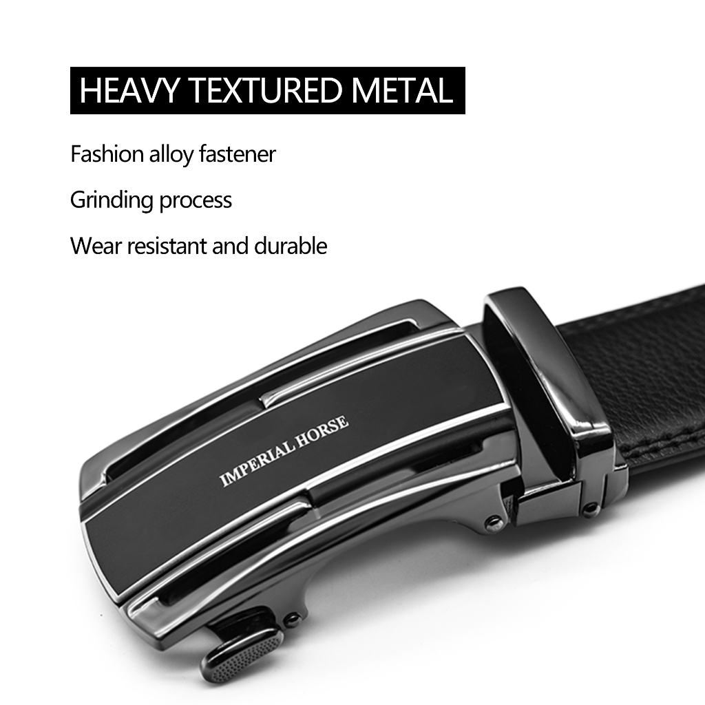 Imperial Horse 912 เข็มขัดหนัง หัวเข็มขัดอัตโนมัติ สําหรับผู้ชาย - รูปที่ 4