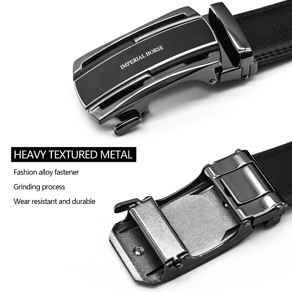 Imperial Horse 912 เข็มขัดหนัง หัวเข็มขัดอัตโนมัติ สําหรับผู้ชาย - รูปที่ 5