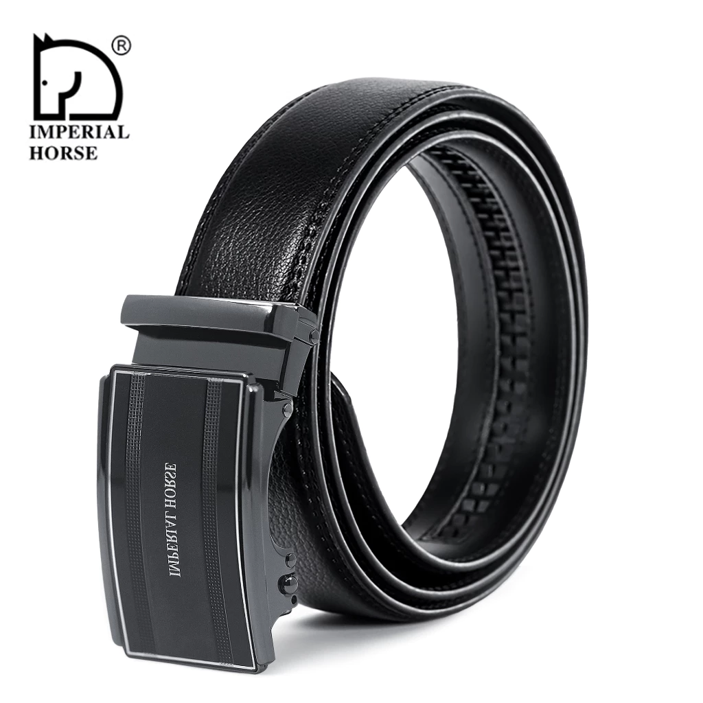 Imperial Horse 916 เข็มขัดหนัง หัวเข็มขัดอัตโนมัติ พร้อมกล่องของขวัญ สําหรับผู้ชาย