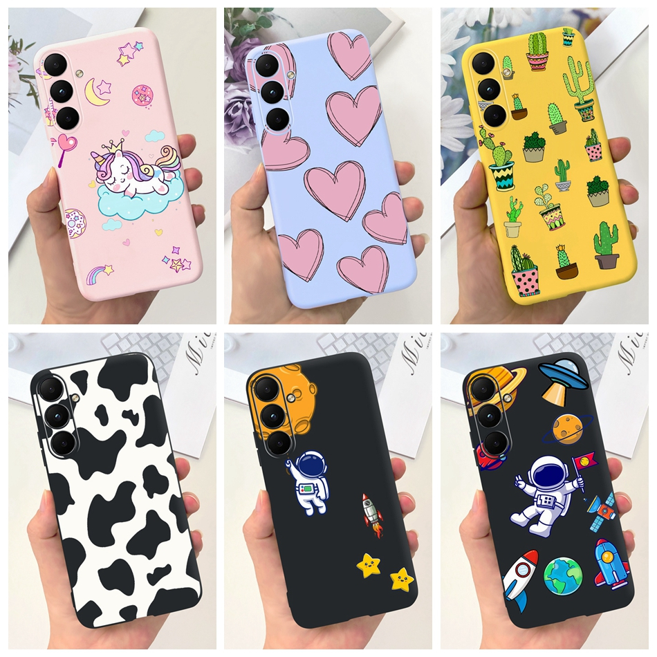 เคสโทรศัพท์มือถือ ซิลิโคนนิ่ม TPU ลายวัวนักบินอวกาศน่ารัก สีแคนดี้ สําหรับ Samsung Galaxy A05S A05S A 05S 4G SM-A057F