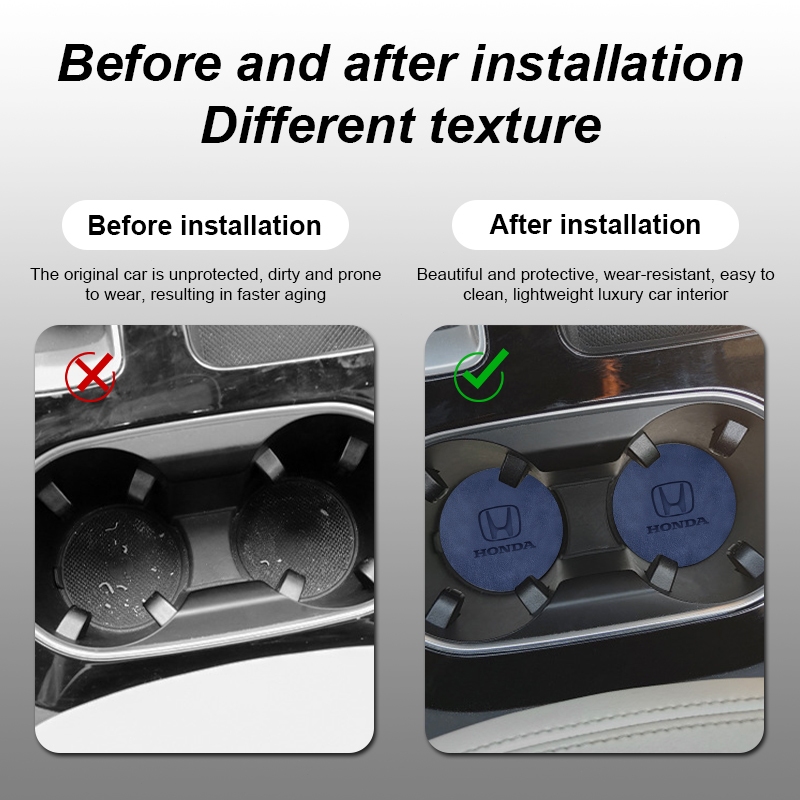 แผ่นรองแก้ว กันลื่น ลายโลโก้รถยนต์ สําหรับ Honda Dio Fit3 Rd1 Civic Binzhi XRV CRV Accord 1 คู่ - รูปที่ 2