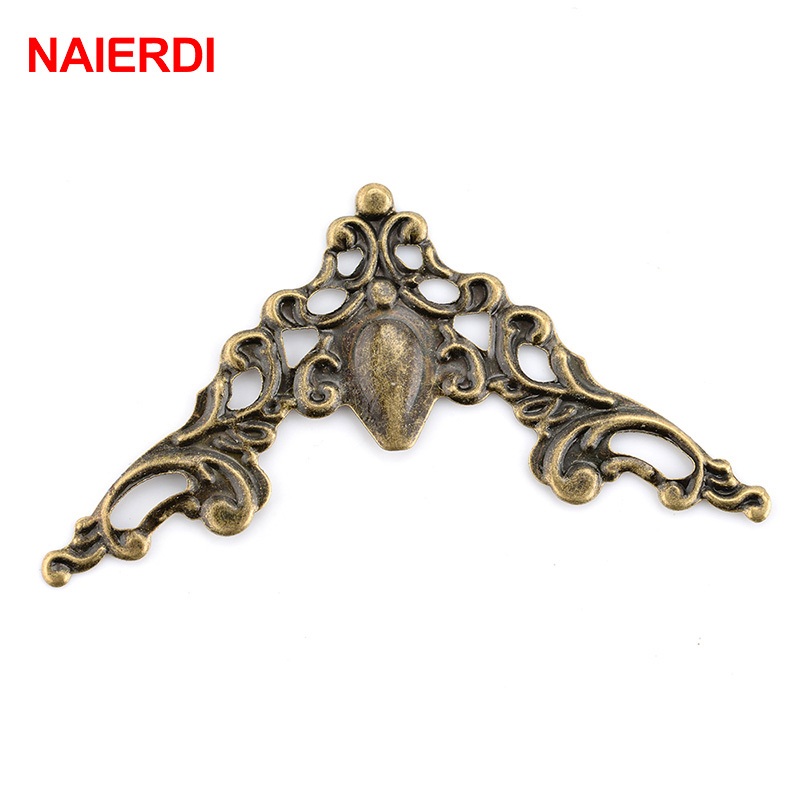 Naierdi กรอบโลหะ สีบรอนซ์ทอง 40 มม. สําหรับตกแต่งมุมกรอบรูป โน้ตบุ๊ก เฟอร์นิเจอร์ 30 ชิ้น
