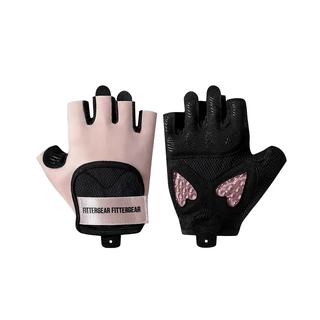 Fittergear ถุงมือกีฬา ฟิตเนส หญิง ครึ่งนิ้ว อุปกรณ์ระบายอากาศ ฝึกดัมเบล โยคะ ป้องกัน