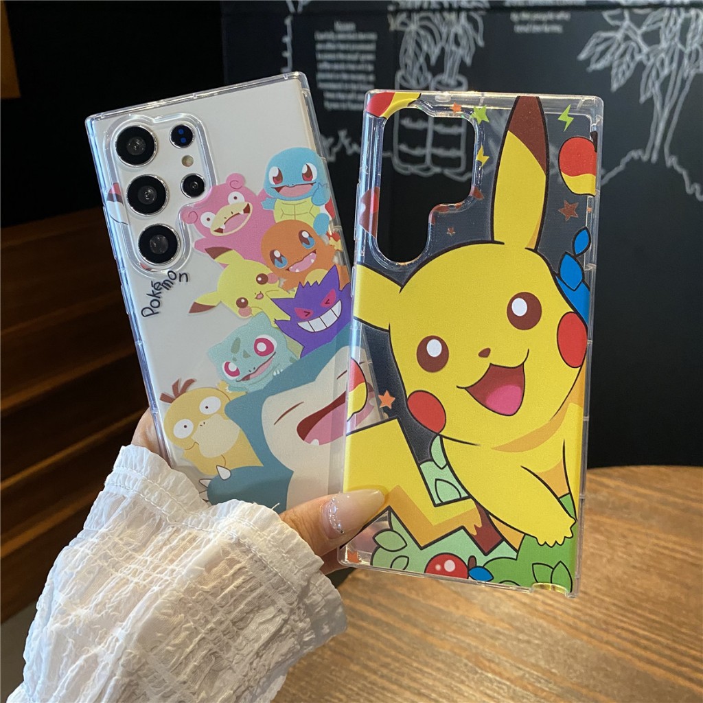 การ์ตูนน่ารัก โปเกมอน รวมกลุ่ม เคส Samsung Galaxy S24 Ultra S23 Ultra S23 Plus S23 S23FE S22 Ultra S22Plus S21Ultra S21+ S20Ultra S24 Plus S20FE S21FE Note10Plus Note20Ultra A14 A54 A53 A73 A23 A52S 5G Case เคสโทรศัพท์ใหม่ TPU ป้องกันการตก เคสมือถือซัมซุง