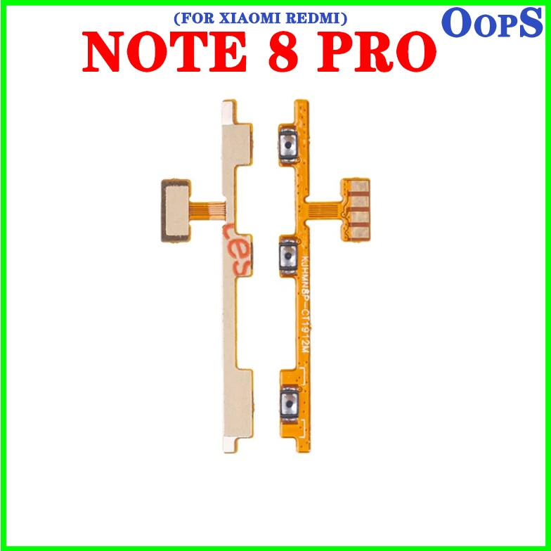 NOTE8 Pro Power Volume Flex สําหรับโทรศัพท์ Xiaomi Redmi Note 8 Pro บนสายริบบิ้นปุ่มปิด