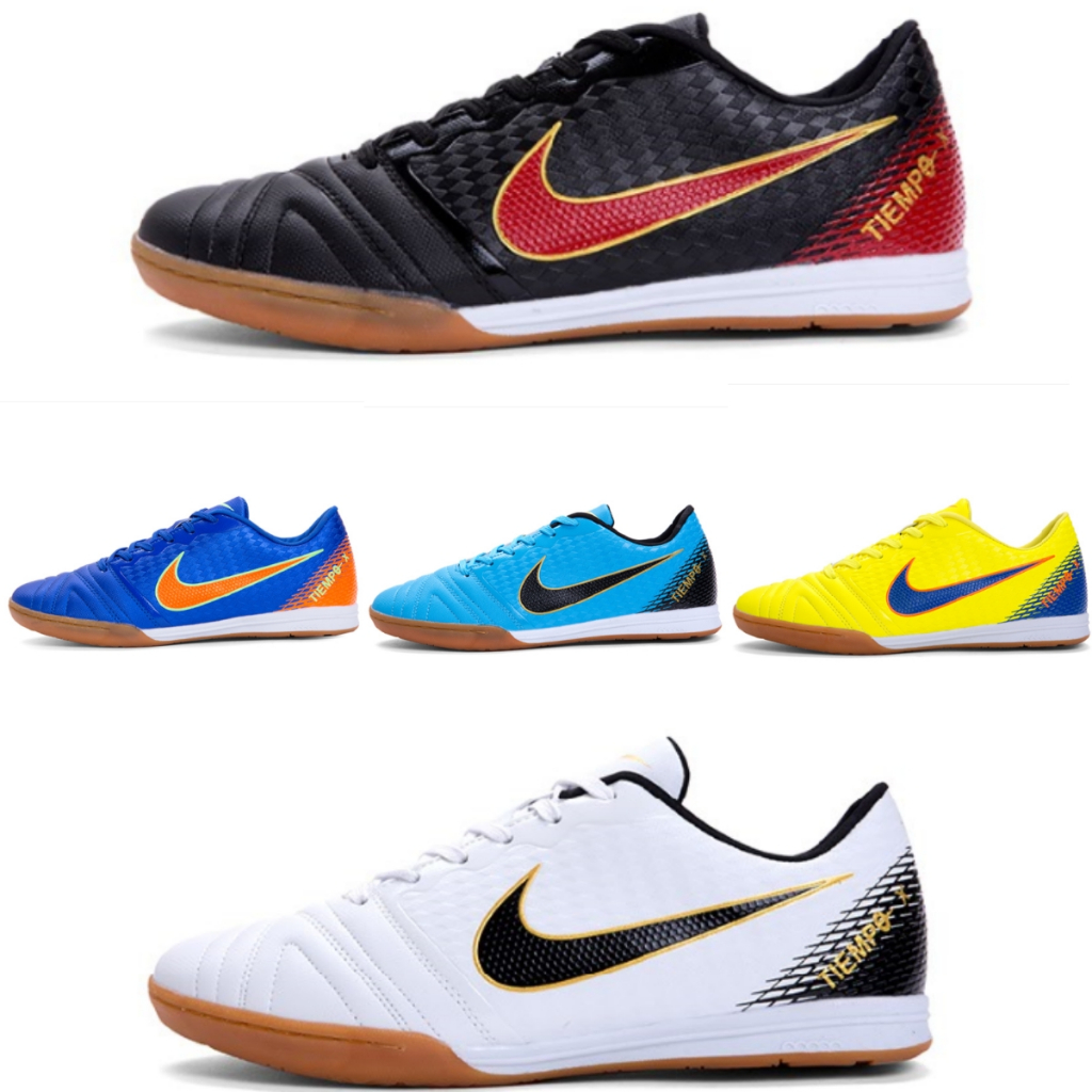 จัดส่งภายใน 24 ชั่วโมง TURF Tiempo TF คุณภาพสูง รองเท้าฟุตซอล กีฬากลางแจ้งสำหรับผู้ชาย ป้องกันการลื่นไถล ทนต่อการสึกหรอ รองเท้าสตั๊ด
