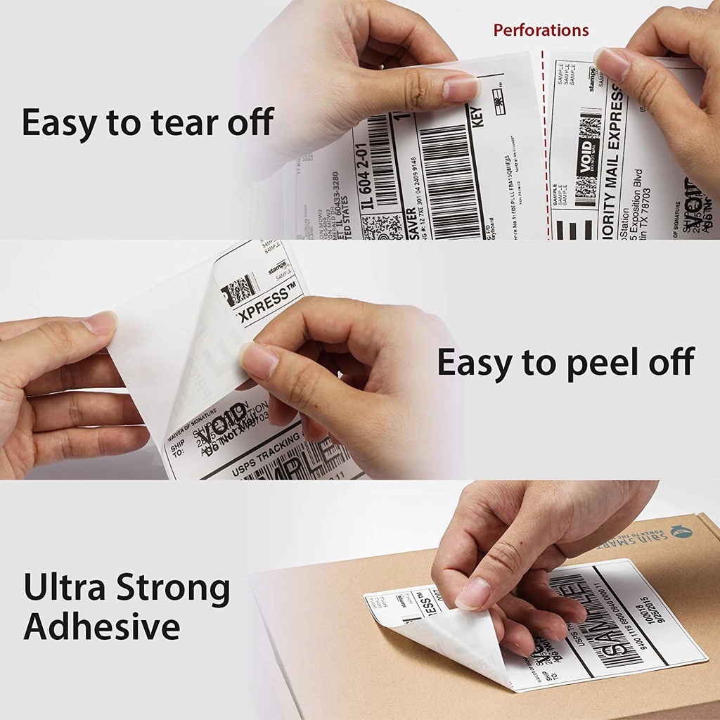 สติกเกอร์ความร้อน DRPDA กระดาษความร้อน 100*150 สติ๊กเกอร์บาร์โค้ด ปริ้นใบปะหน้า กระดาษสติกเกอร์ 100*100 60*40 - รูปที่ 2