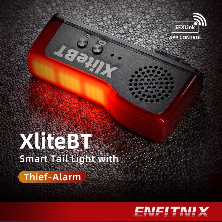 Enfitnix XliteBT ไฟสัญญาณเตือน ไฟเบรกจักรยาน ไฟท้ายสว่างพิเศษ ชาร์จ USB LED ไฟเตือนกลางคืน