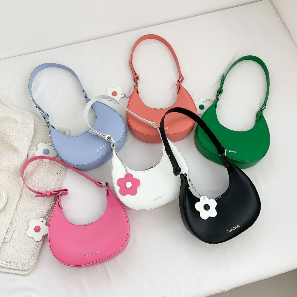 【ส่งดอกไม้เล็ก ๆ】กระเป๋าคล้องไหล่ผู้หญิง กระเป๋าแฟชั่นผู้หญิง D-1429