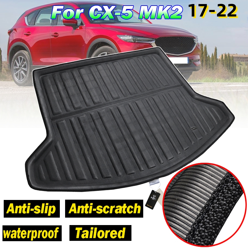สําหรับ Mazda CX-5 CX5 2012-2023 ด้านหลัง Boot ถาดกระเป๋าเดินทาง Cargo Trunk ถาดชั้นพรม Karpet Fit Original OEM