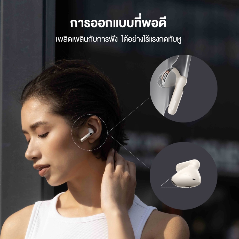 Edifier W320TN TWS หูฟังบลูทูธไร้สาย V5.3 พร้อมการลดเสียงรบกวน Noise Cancellation