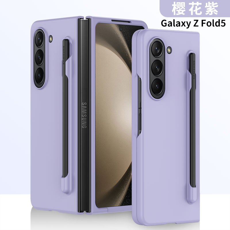 [พร้อมปากกา] 360 Full Anti-Fall Casing Samsung Z Fold6 Fold5 PC สําหรับ Samsung Galaxy Z Fold 6 5 พร้อมช่องเสียบปากกาเคสโทรศัพท์ป้องกัน