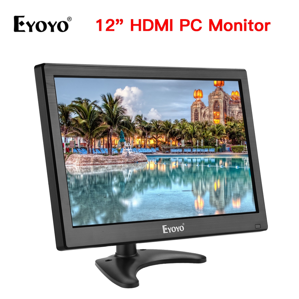 Eyoyo มอนิเตอร์ HDMI Portable HDMI Monitor LCD Display ขนาดเล็ก แบบพกพา 12 นิ้ว หน้าจอ 1366x768 พร้อ