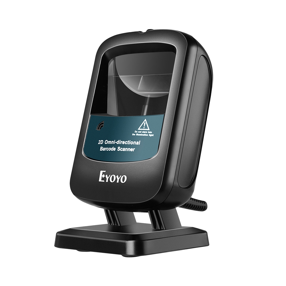 Eyoyo เครื่องสแกนบาร์โค้ด 1D 2D แบบใช้สาย USB QR PDF417 พร้อมสแกนอัตโนมัติ สําหรับร้านค้าปลีก ซูเปอร