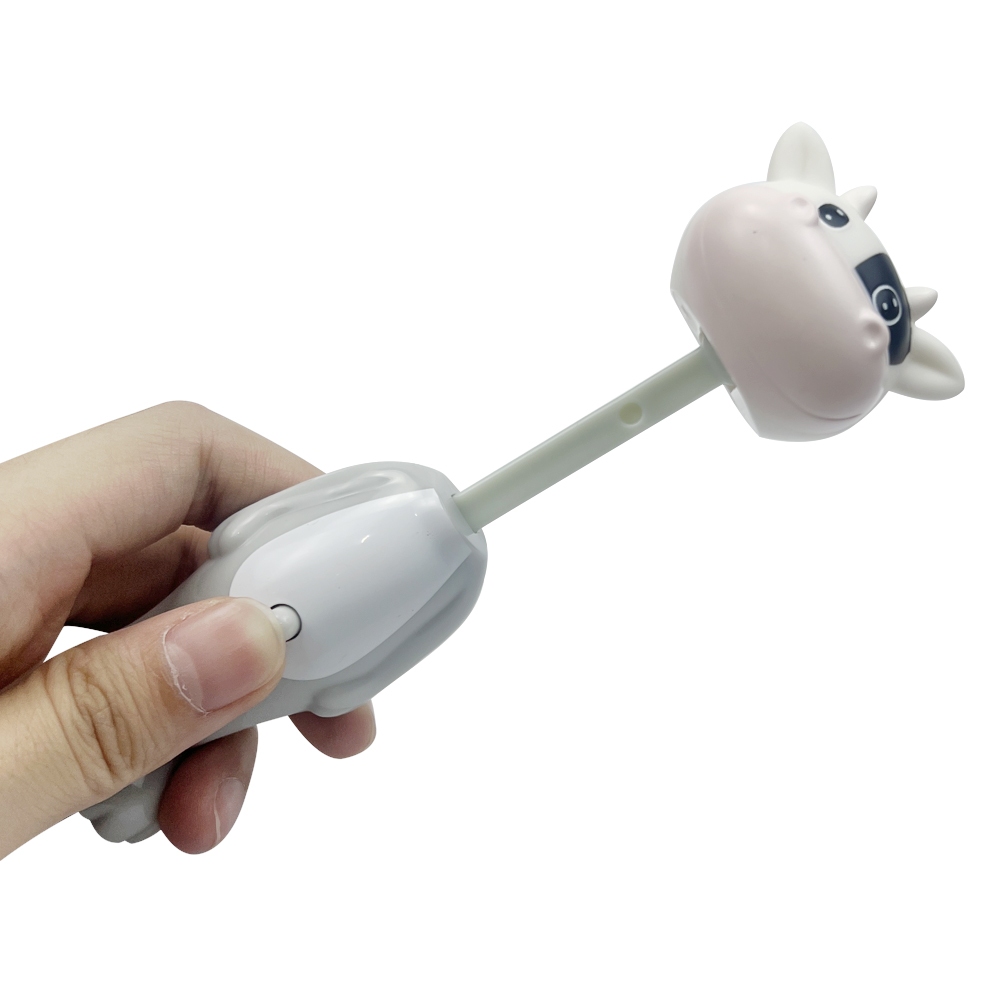 แปรงสีฟัน ด้ามจับยืดหดได้ ลายสัตว์น่ารัก สําหรับเด็ก - รูปที่ 3