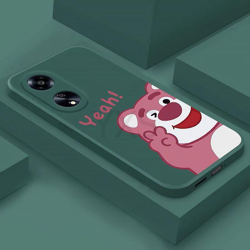 New เคส Honor X6A 7X 8X 9 9A 9 Lite 10 เคส สตรอเบอร์รี่หมีซิลิโคนกรณีโทรศัพท์นุ่ม