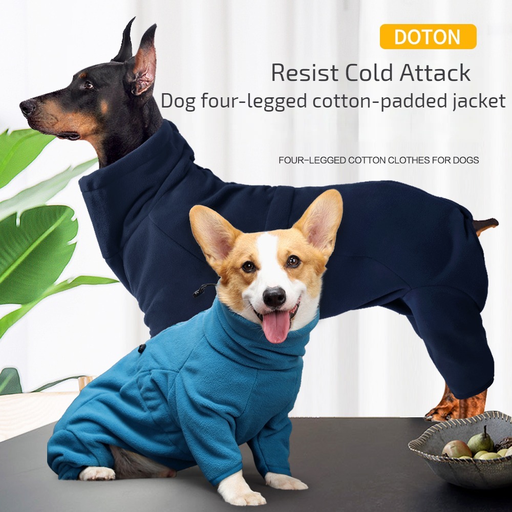 DOTON เสื้อหมา ผ้าฟลีซ ป้องกันขนร่วง กันรอยขีดข่วน แฟชั่นฤดูใบไม้ร่วง และฤดูหนาว สําหรับสุนัข