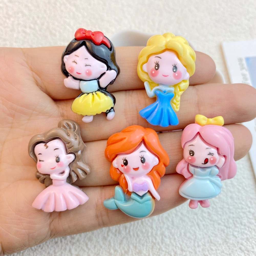 10 ชิ้น 3ง เรซิ่นการ์ตูนดิสนีย์เจ้าหญิง, สาวใช้สําหรับงานแต่งงาน, สมุดภาพ, งานฝีมือ