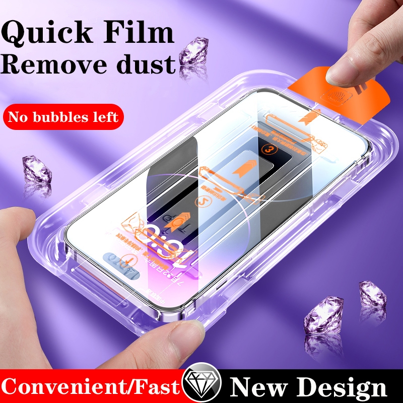 Handy simple speed Fit Screen FilmกระจกนิรภัยสําหรับiPhone17 16 15 Pro max 14Plus 15 13 12 11ProMax XR/11 HDตัวป้องกันหน้าจอความเป็นส่วนตัว