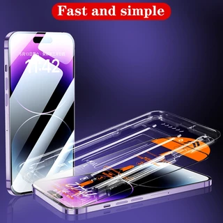 Handy simple speed Fit Screen FilmกระจกนิรภัยสําหรับiPhone17 16 15 Pro max 14Plus 15 13 12 11ProMax XR/11 HDตัวป้องกันหน้าจอความเป็นส่วนตัว