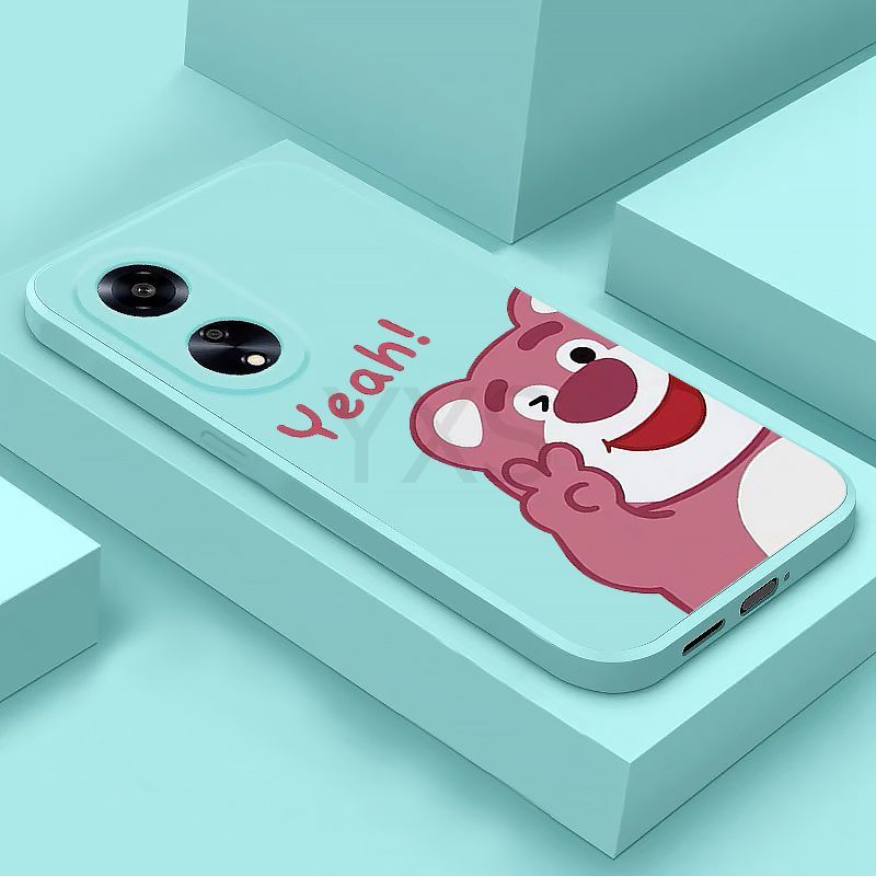 New เคส Samsung A7 2018 J4 Plus J4+ J4 Prime 2018 A10 M10 A50 A50S A30S A20 A30 M10S J2 Prime J2 ACE เคส สตรอเบอร์รี่หมีซิลิโคนกรณีโทรศัพท์นุ่ม