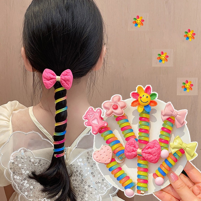 ที่คาดผม ยืดหยุ่นสูง ลายดอกทานตะวัน สีรุ้ง หลากสีสัน