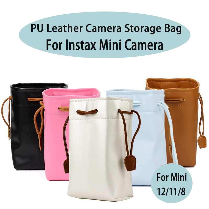 กระเป๋าหนัง PU สําหรับกล้อง instax Mini 8/9/11/12/90/25/EVO แบบพกพา
