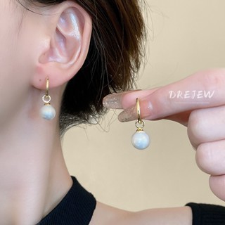 DREJEW ต่างหูมุก ทรงกลม เรียบง่าย หรูหรา สไตล์ฝรั่งเศส แฟชั่…