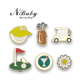 2023-new Golf (โลหะ crocs jibbitz Charms) / รองเท้าแตะ (คุณภาพสูง) / ชุดจิ๊บบิทซ์ / โครค jibbitz / ของขวัญวันเกิด