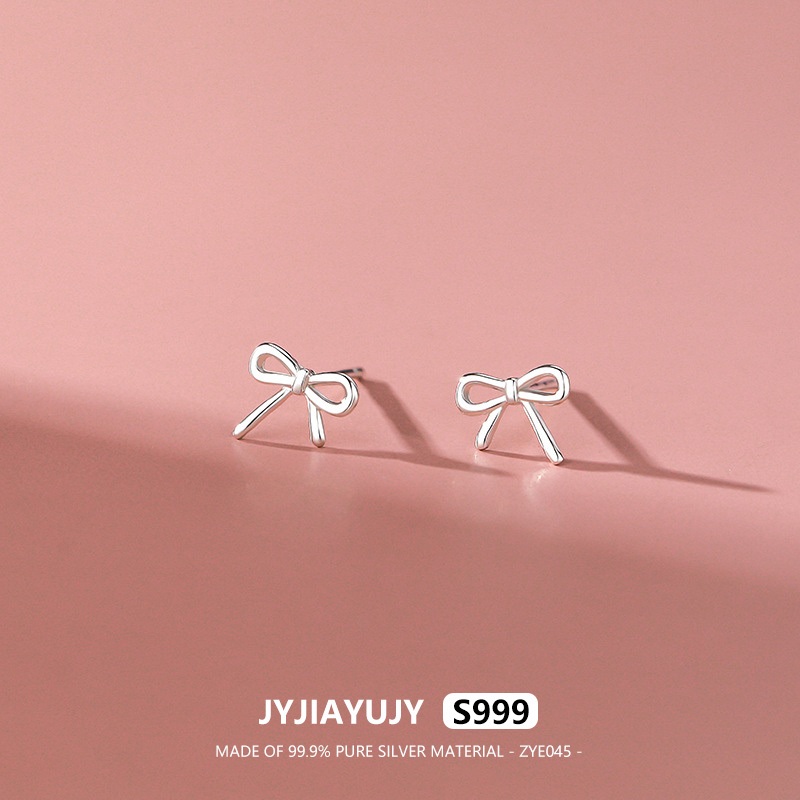 Jyjiayujy แท้ 100% ต่างหูสตั๊ด เงินแท้ S999 7.5 มม. คุณภาพสูง เหมาะกับเป็นของขวัญ แฟชั่น ZYE045