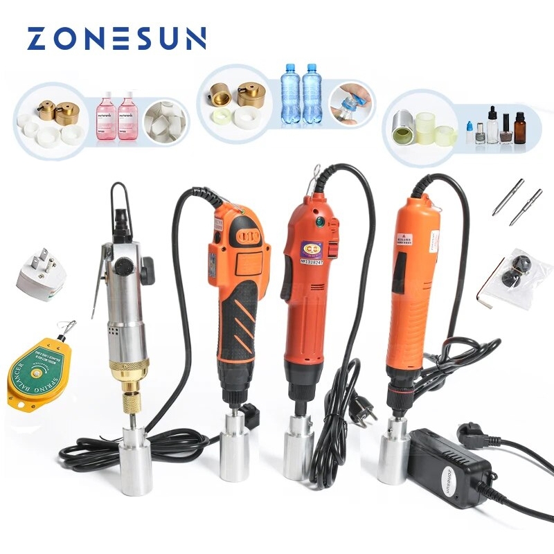 Zonesun เครื่องซีลฝาขวดไฟฟ้า แบบพกพา 80W 100W 160W สําหรับขันและคลายขวด