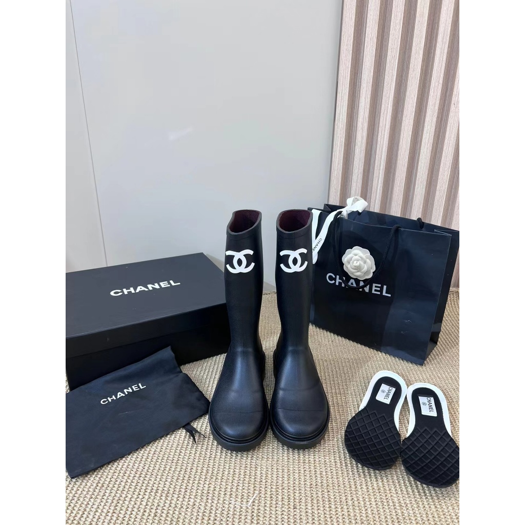 Chane * รองเท้าบูทกันฝน 23FW ไม่มีกล่อง ไซซ์ 35-40