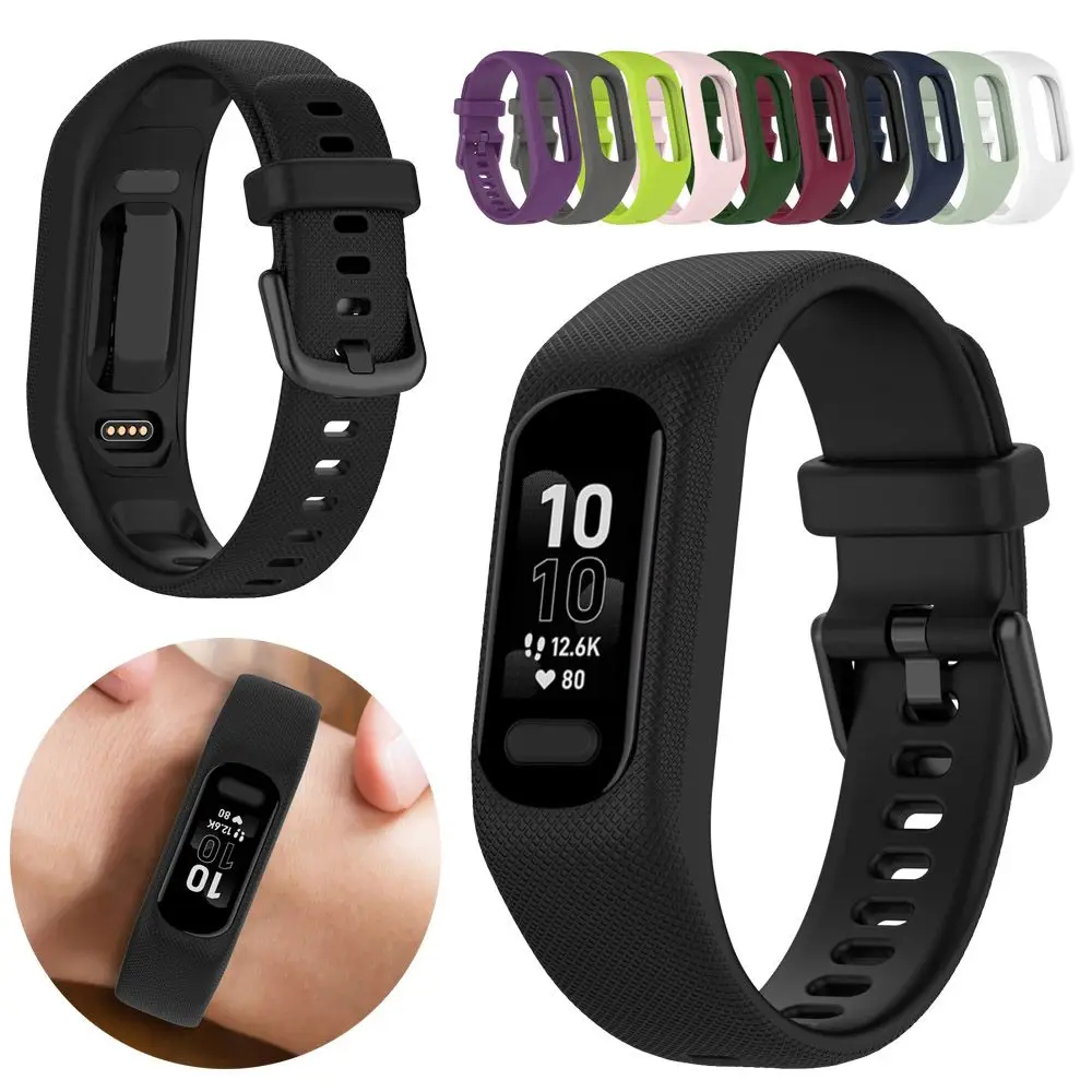 สําหรับ Garmin Smart 5 Soft Sillicone สายรัดข้อมือสําหรับ Garmin Vivosmart 5 Smart5 เปลี่ยนสายนาฬิกาสร้อยข้อมืออุปกรณ์เสริม watch