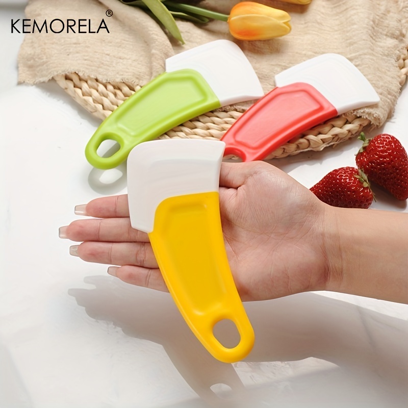 KEMORELA ไม้พายซิลิโคน ด้ามจับ PP ยืดหยุ่น หลายสี สําหรับทําเบเกอรี่ เค้ก ขนมปัง เนย