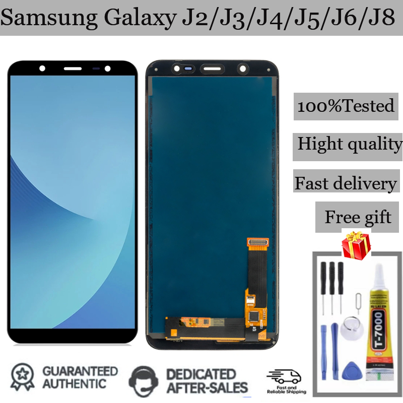 สําหรับ Samsung Galaxy J2 / J3 / J4 / J5 / J6 / J8 จอแสดงผล LCD + หน้าจอสัมผัส ดิจิไทเซอร์ Aseembly