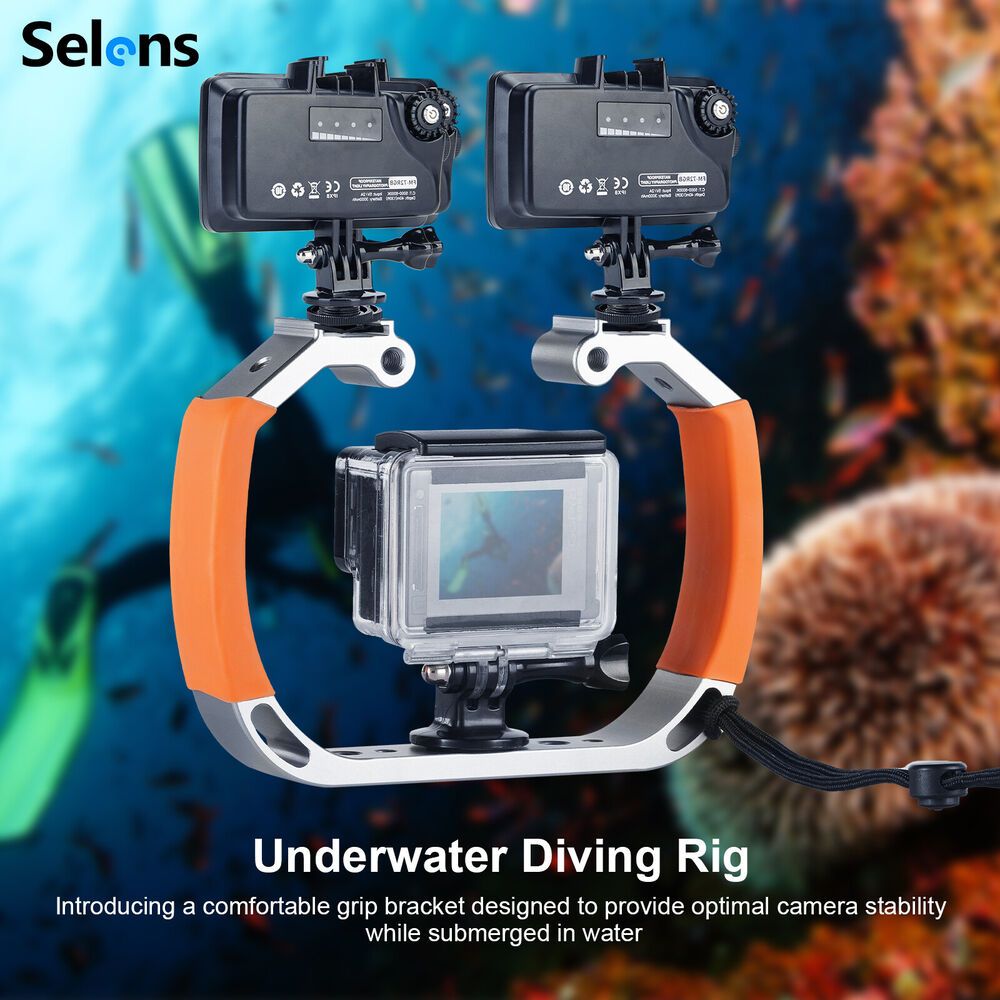 Selens อุปกรณ์เมาท์ขาตั้งใต้น้ํา สําหรับกล้องแอคชั่น GoPro Hero 11 10 9 8 7 6