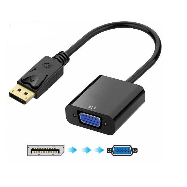 สายอะแดปเตอร์ DP เป็น VGA, สายเคเบิลอะแดปเตอร์ Displayport เป็น VGA 1080P ชายกับชาย, ชายกับหญิง
