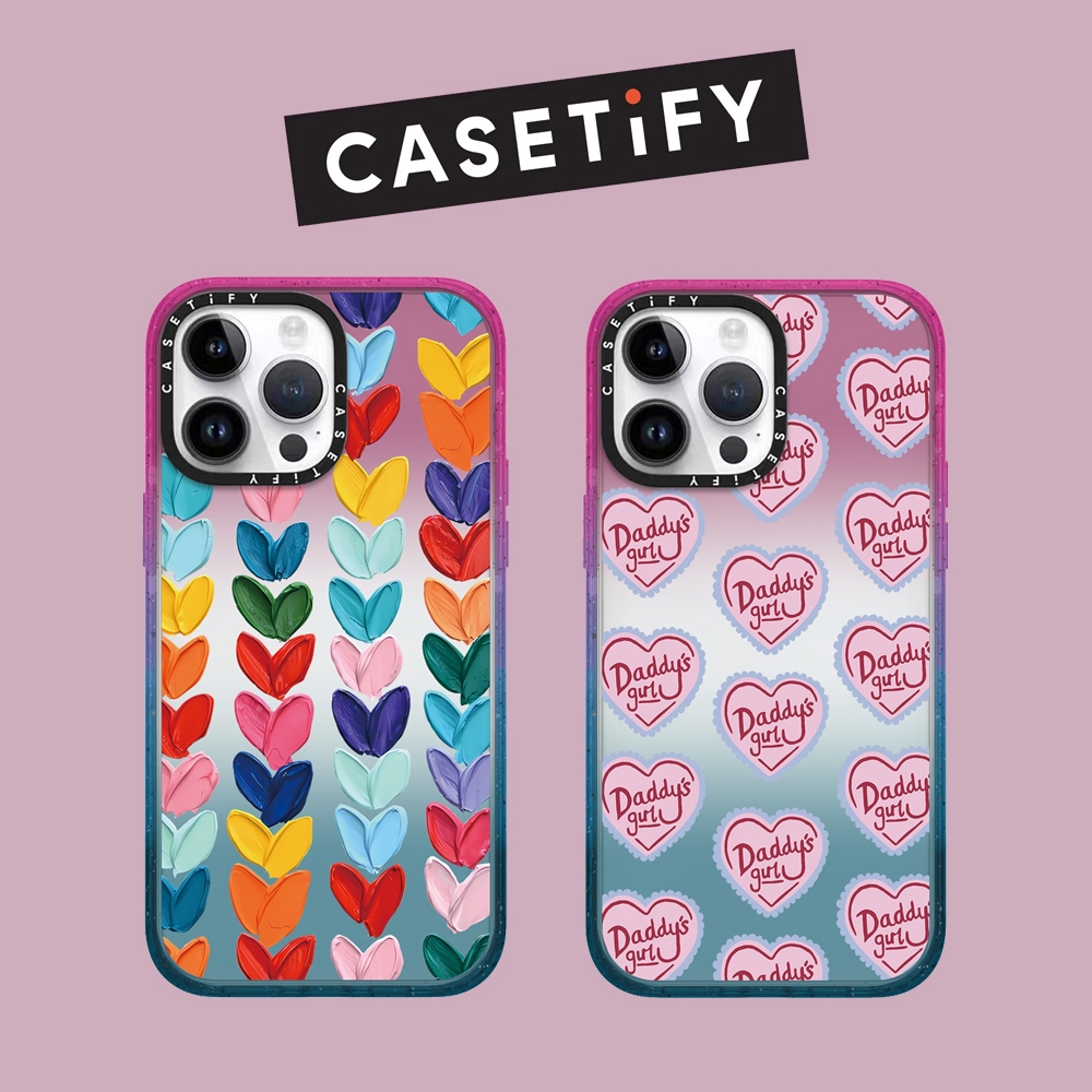 Drop proof CASETIFY Gradient phone case for iPhone 15 15pro 15promax 14pro 14promax 13 13pro 13promax hard case heart-shaped for 12pro 12promax iPhone 11 case high-quality official