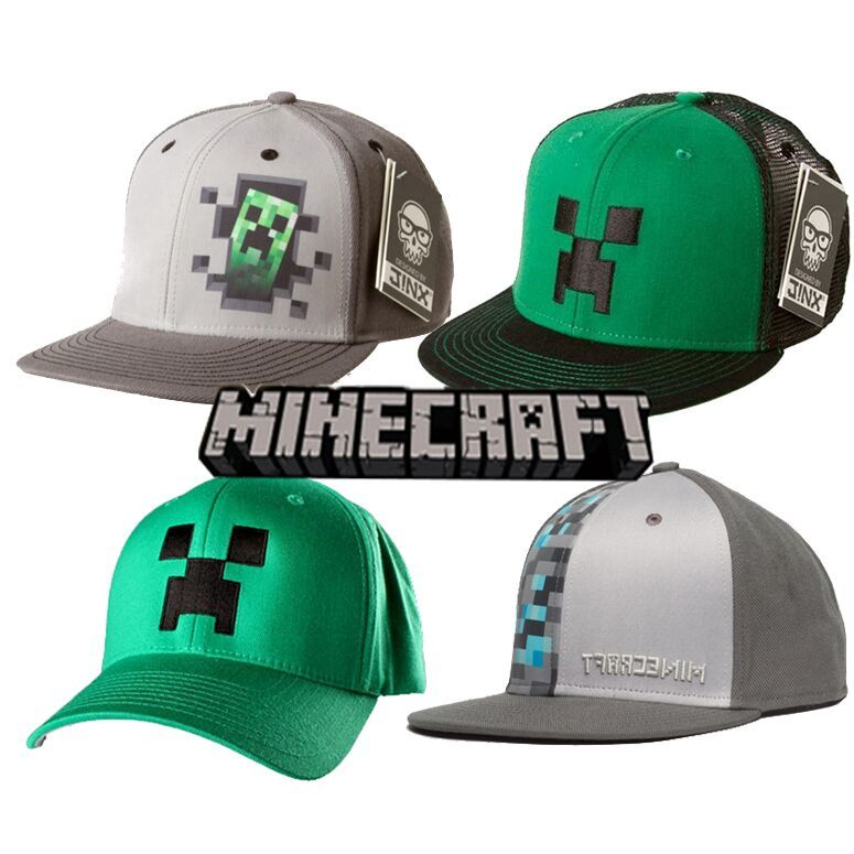 Minecraft My World ผู้หญิงผู้ชายเด็กใหญ่เบสบอลหมวก Sun Duck ลิ้น Creeper Steve หมวกสุทธิ