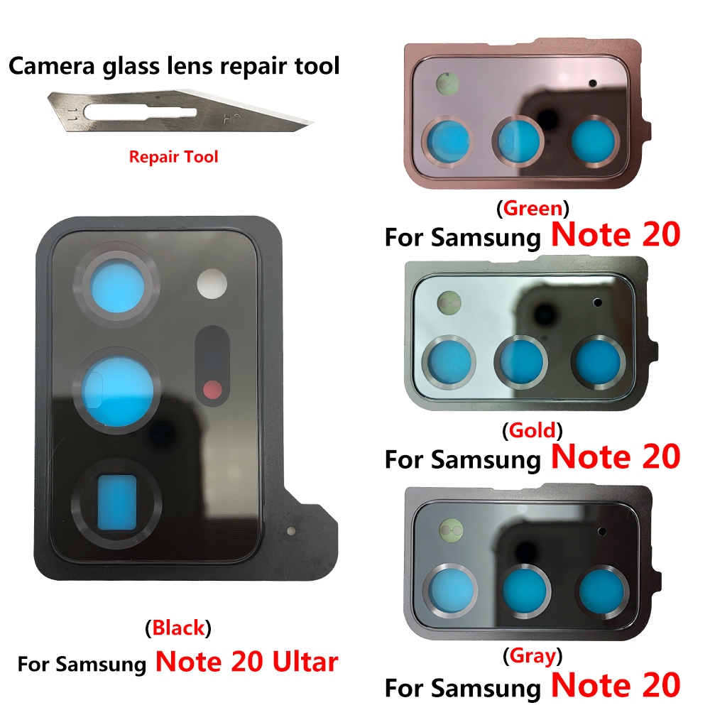 Original สําหรับ Samsung Note 20 Ultra ด ้ านหลังกล ้ องเลนส ์ แก ้ วกรอบกาวผู ้ ถือกาวเปลี ่ ยน