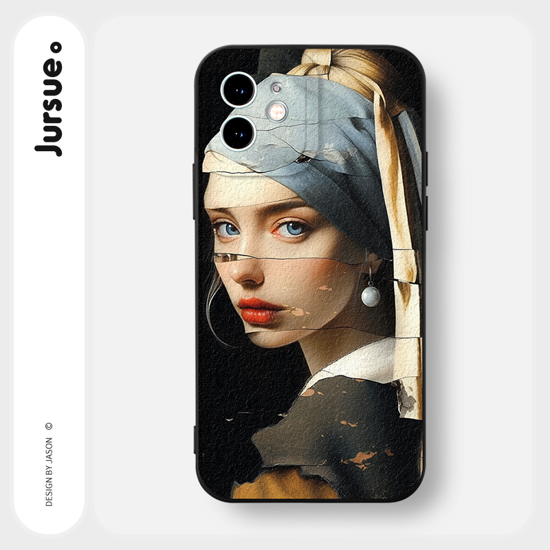 JURSUE เคสไอโฟน เคสซิลิโคนนุ่มกันกระแทกน่ารักตลก เคสโทรศัพท์ สีดำ Compatible for iPhone 16 15 14 13 12 11 Pro Max SE 2020 X XR XS 8 7 Plus xsmax 6splus 7plus 8plus พลัส Y4251