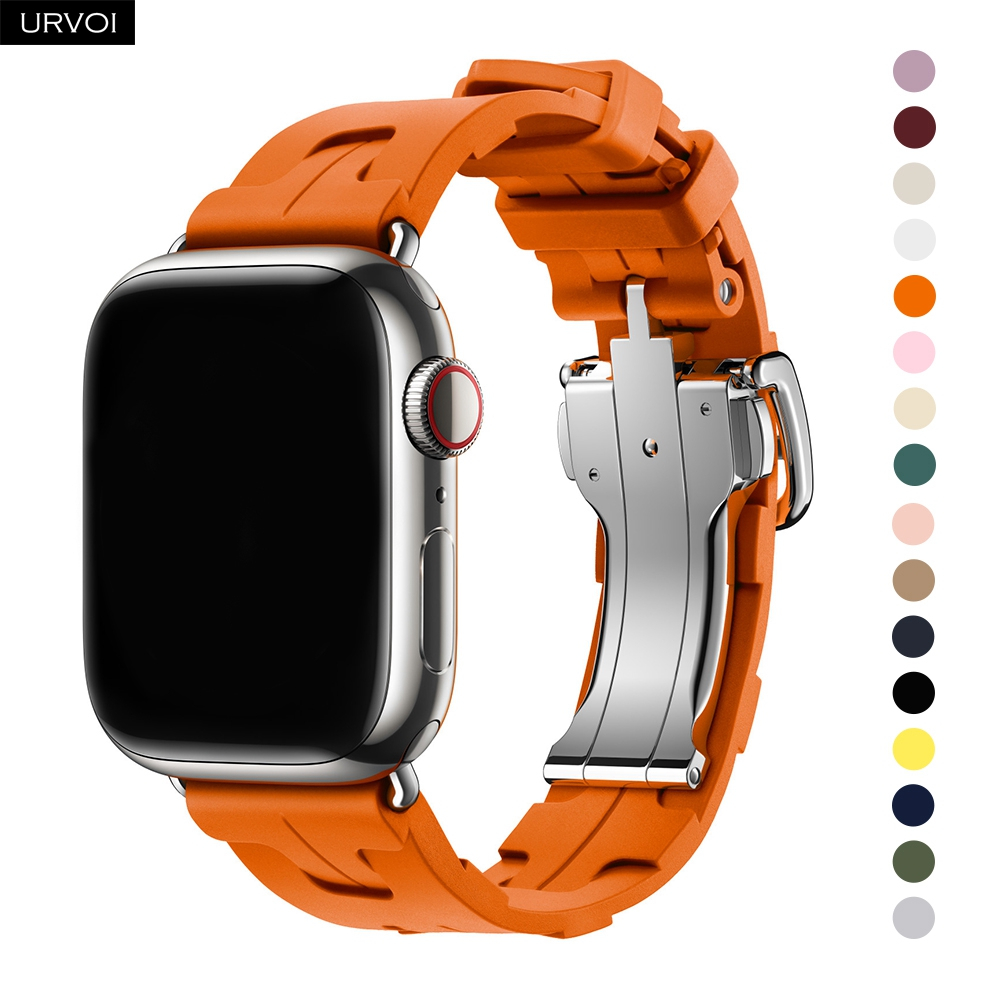 Urvoi Kilim สายนาฬิกาข้อมือยาง สําหรับ Apple Watch Series 9 8 7 6 SE5432 iWatch