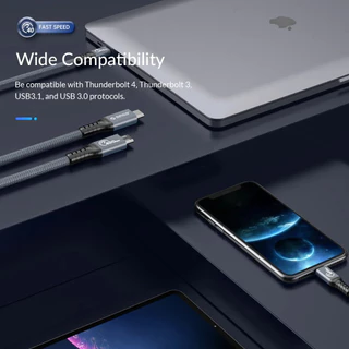 Orico for Thunderbolt 4 สาย USB C ชาร์จเร็ว PD100W 60Hz สาย USB4.0 สําหรับ (TBZ4)
