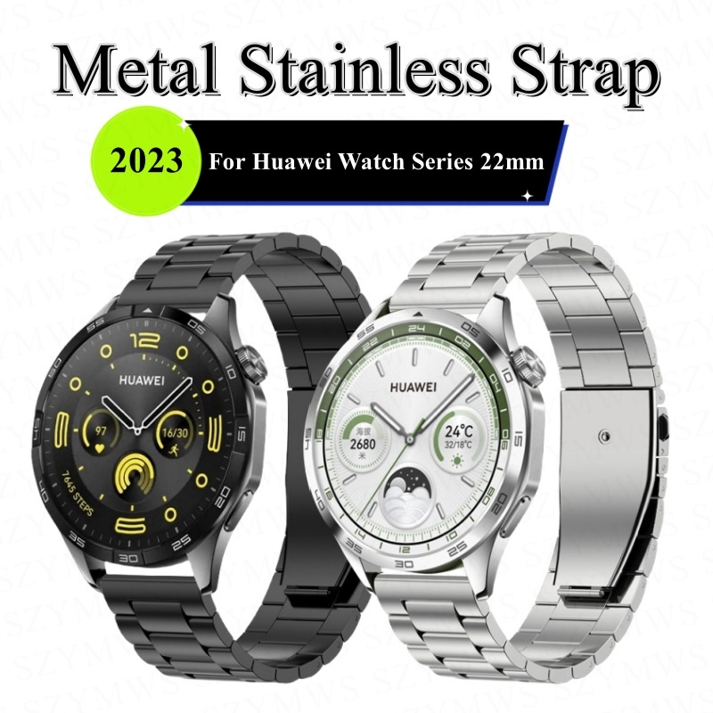 เปลี่ยนโลหะสายสแตนเลสสําหรับนาฬิกา Huawei GT 5 Pro GT4 46 มม.GT3 3 Pro GT2e 46 มม.22 มม.สายรัดสากลบนนาฬิกาHuawei GT4 46 มม.41 มม.