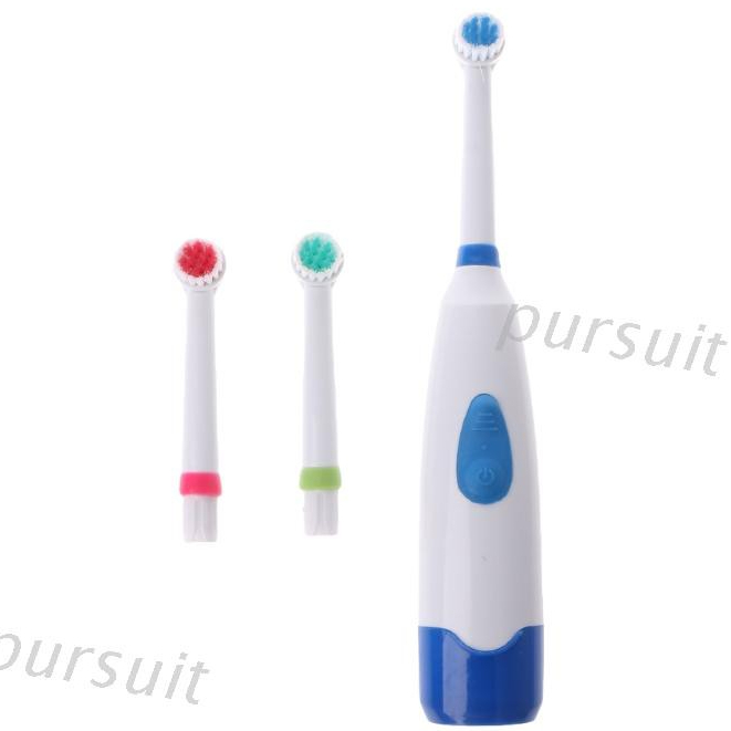 Waterproof Rotating Electric Toothbrush With 3 Brush for Head